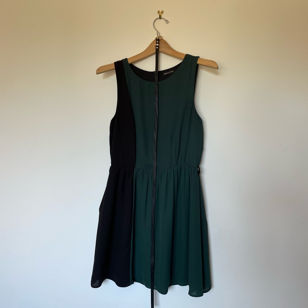 Green and black Jella Couture dress